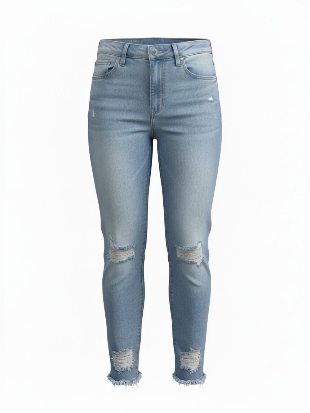 Lane Bryant High-Rise Light Blue Distressed Skinny Stretch Jeans Plus Size 20